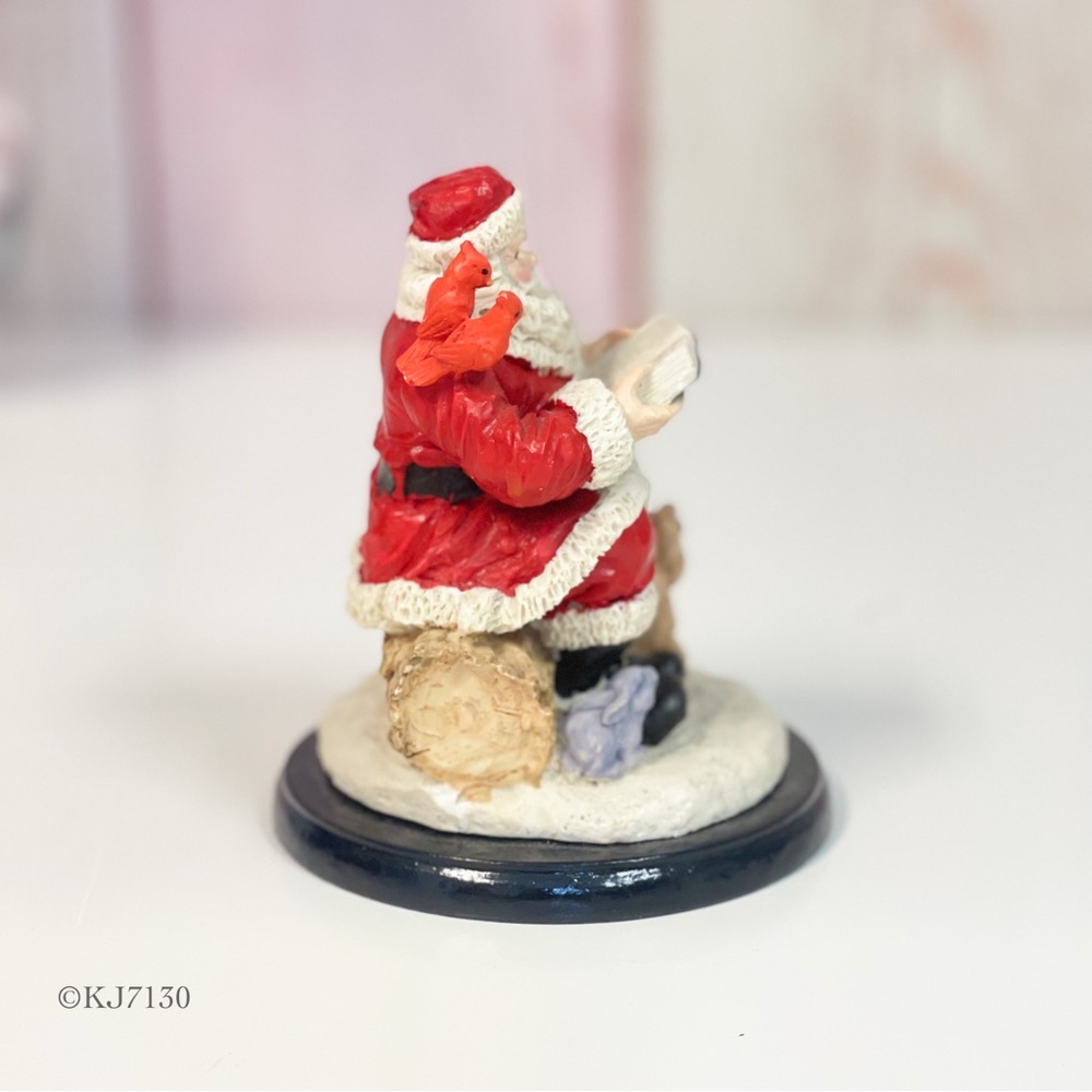 Vintage Artmark Chicago Treasury Of Gifts Ceramic Santa Claus Reading List - Picture 5 of 10